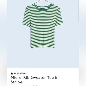 NWT Madewell: Micro-rib Sweater Tee